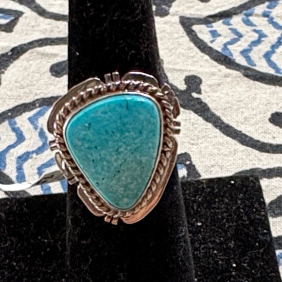Turquoise  and Sterling Silver Ring size 7🌺NWTs - Picture 2 of 6